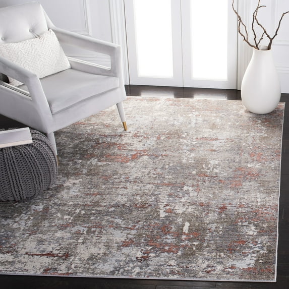 Safavieh History Kalina Distressed Area Rug, Light Gray/Terracotta, 8' x 10'