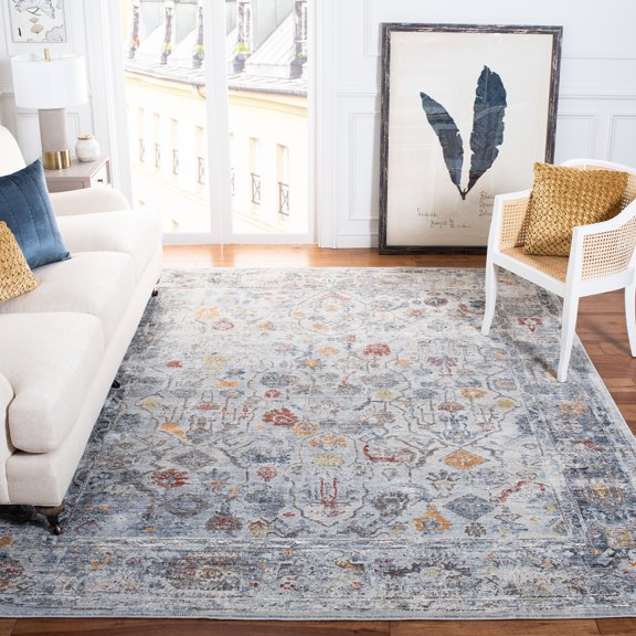 Safavieh History Keiran Distressed Area Rug, Light Gray/Gold, 8' x 10'