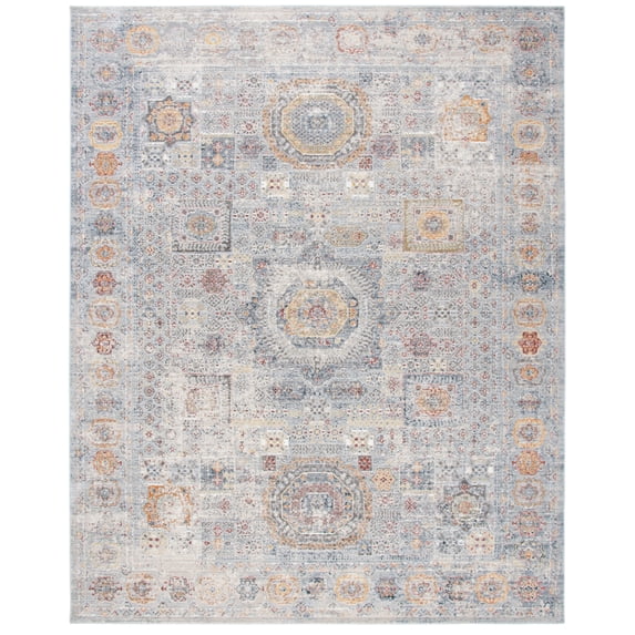 SAFAVIEH History Stanice Oriental Runner Rug, Light Grey/Gold, 3' x 10'
