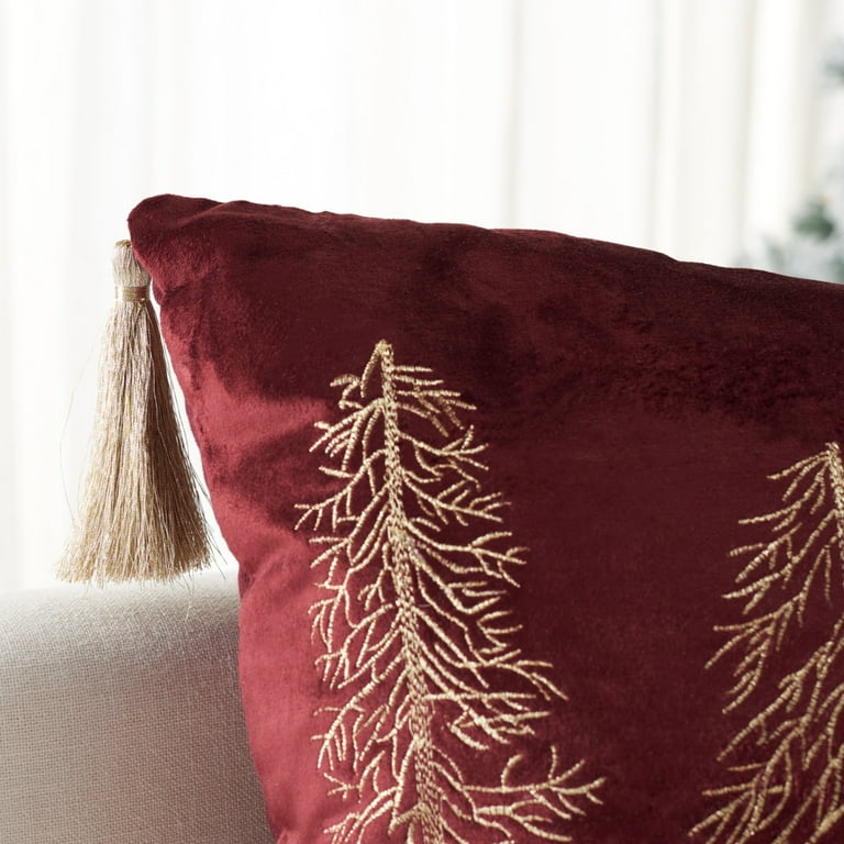 Walmart burgundy throw outlet pillows