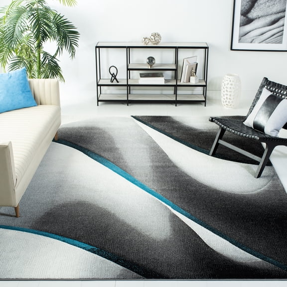 Safavieh Hollywood Candyce Abstract Area Rug, Gray/Blue, 9' x 12'