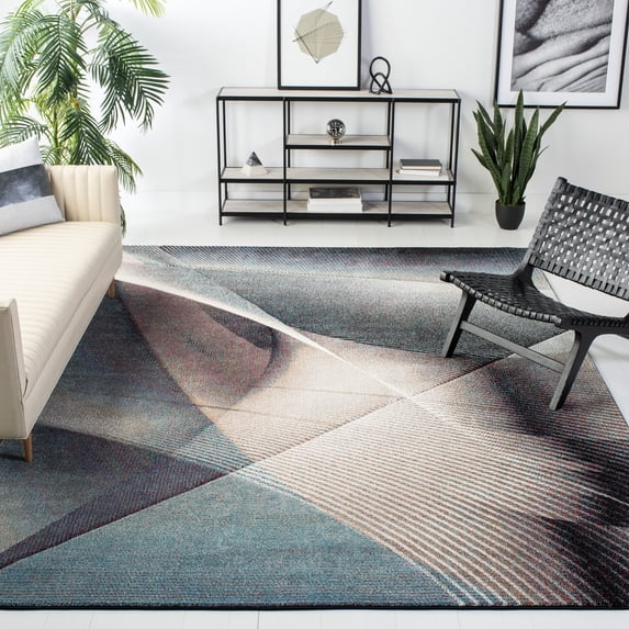 Safavieh Hollywood Celandine Abstract Area Rug, Beige/Blue, 9' x 12'