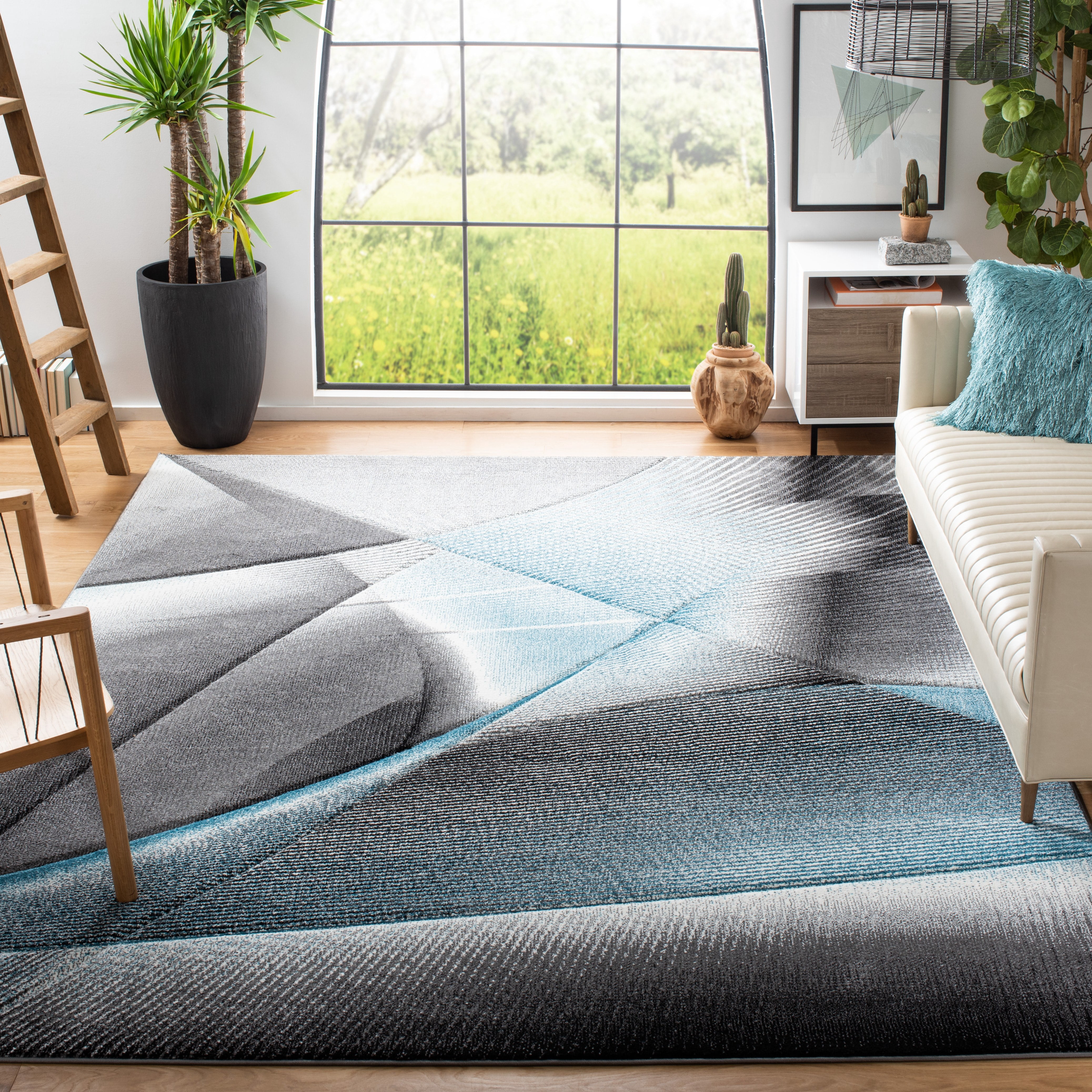 Safavieh Hollywood Celandine Abstract Area Rug, Gray/Blue, 8' x 10'