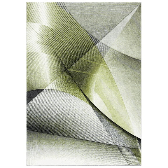 SAFAVIEH Hollywood Celandine Abstract Area Rug, Grey/Green, 5'3" x 7'6"
