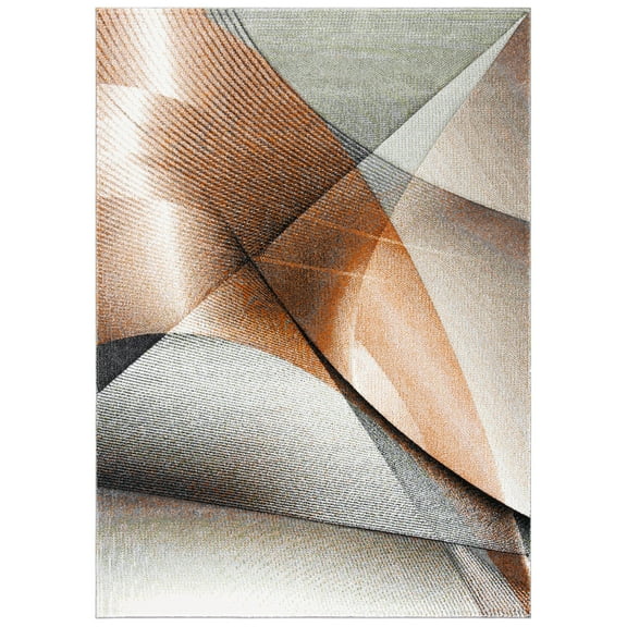 SAFAVIEH Hollywood Celandine Abstract Area Rug, Grey/Orange, 2'7" x 5'