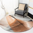 thumbnail image 1 of Safavieh Hollywood Celandine Abstract Area Rug, Gray/Orange, 4' x 4' Round, 1 of 11