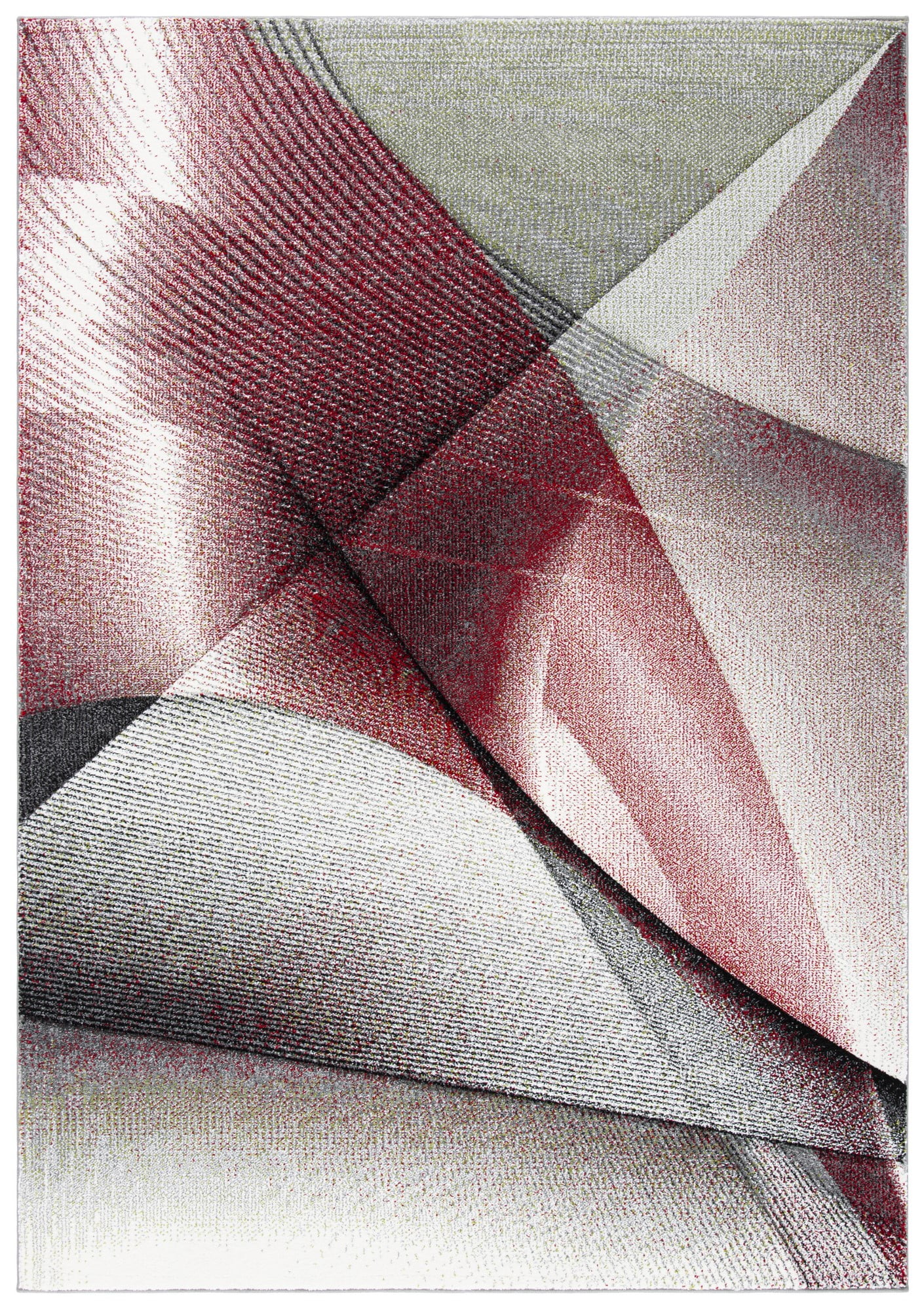 Safavieh Hollywood Celandine Abstract Area Rug, Gray/Red, 6'7" x 9'