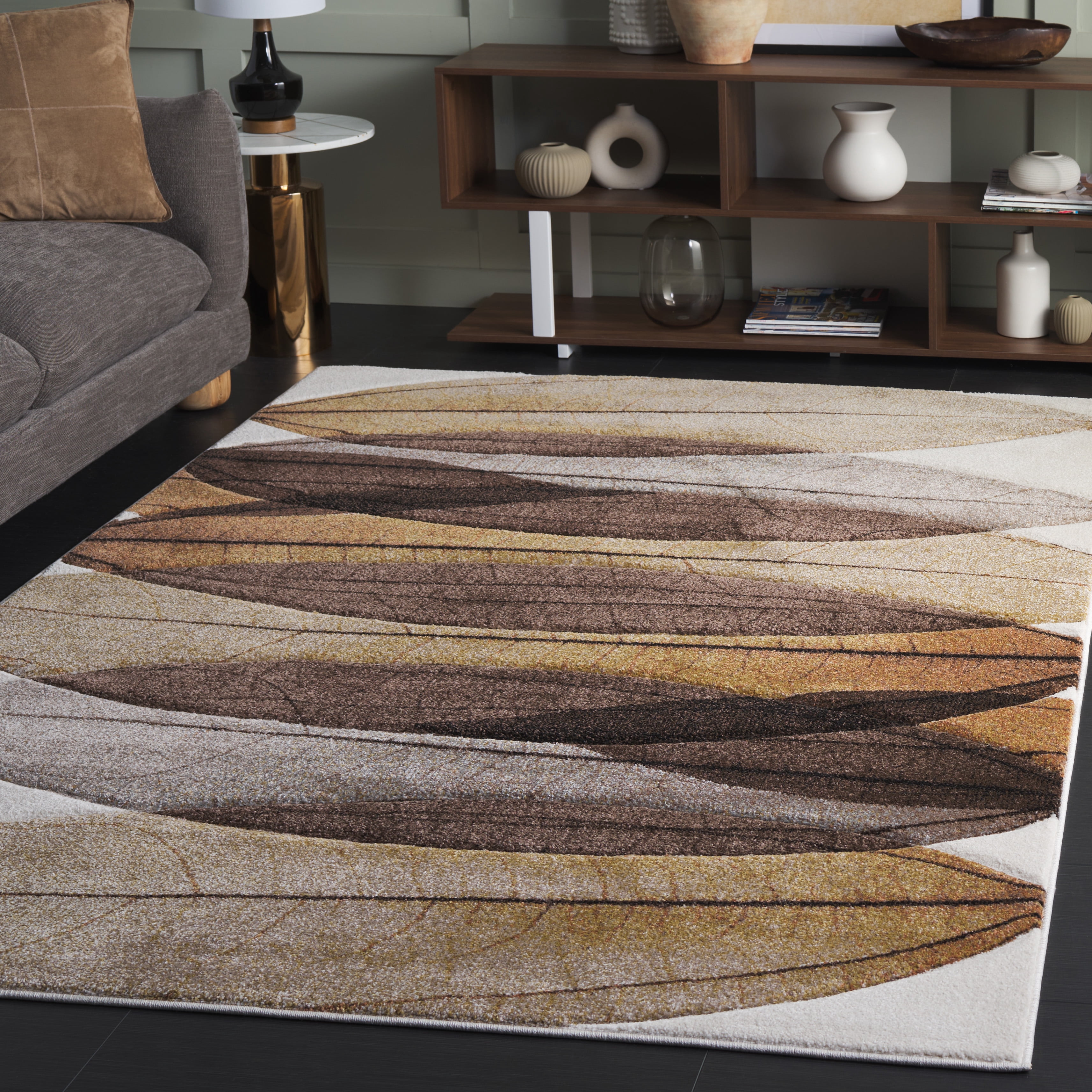 Safavieh Hollywood Dalia Abstract Area Rug, Brown/Gray, 4' x 6 ...