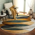 thumbnail image 1 of Safavieh Hollywood Dalia Abstract Area Rug, Gold/Blue, 6'7" x 6'7" Round, 1 of 10