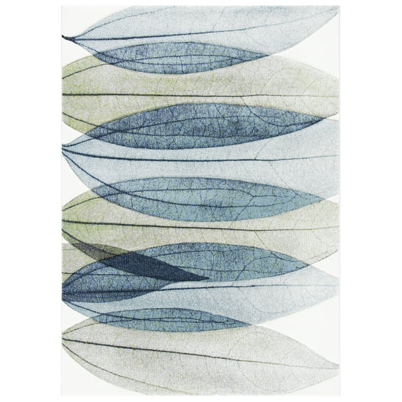 SAFAVIEH Hollywood Dalia Abstract Area Rug, Ivory/Blue, 8' x 10'