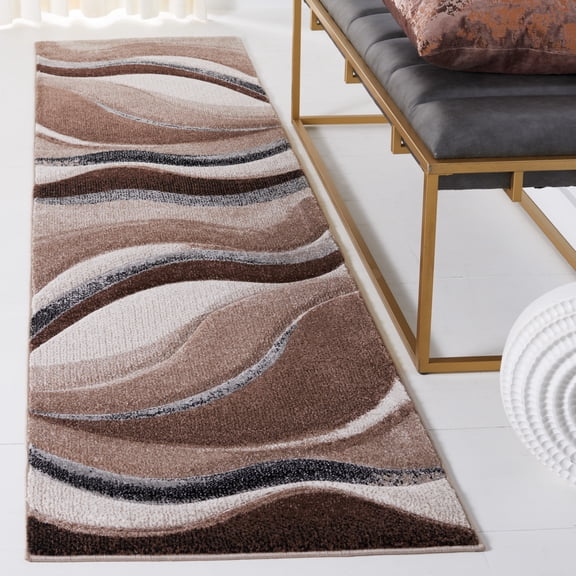 Safavieh Hollywood Dallas Abstract Runner Rug, Brown/Ivory, 2'3" x 8'