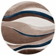 thumbnail image 1 of SAFAVIEH Hollywood Dalton Abstract Area Rug, Beige/Blue, 6'7" x 6'7" Round, 1 of 9