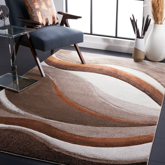 Safavieh Hollywood Dalton Abstract Area Rug, Beige/Brown, 10' x 10' Square