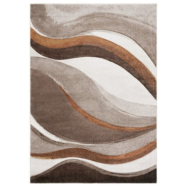 SAFAVIEH Hollywood Dalton Abstract Area Rug, Beige/Brown, 5'3" x 7'6"