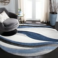 thumbnail image 1 of Safavieh Hollywood Dalton Abstract Area Rug, Gray/Blue, 3' x 3' Round, 1 of 11