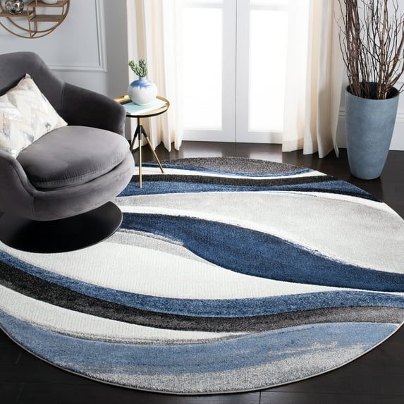 Safavieh Hollywood Dalton Abstract Area Rug, Gray/Blue, 3' x 3' Round