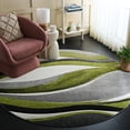 thumbnail image 1 of Safavieh Hollywood Dalton Abstract Area Rug, Gray/Green, 6'7" x 6'7" Round, 1 of 11