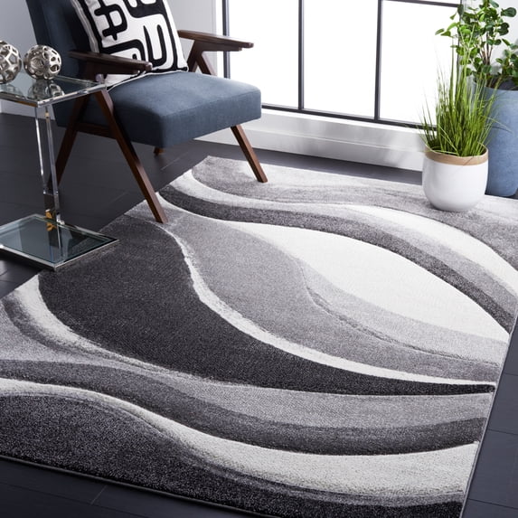 Safavieh Hollywood Dalton Abstract Area Rug, Gray/Ivory, 4' x 6'