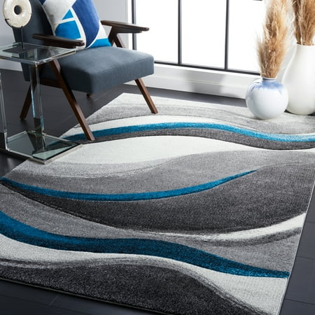 Safavieh Hollywood Dalton Abstract Area Rug, Gray/Turquoise, 9' x 12'
