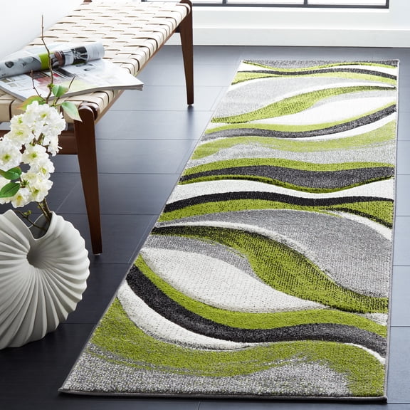 Safavieh Hollywood Dalton Abstract Runner Rug, Gray/Green, 2'3" x 10'