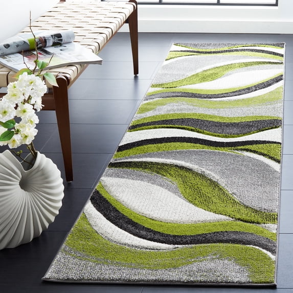 Safavieh Hollywood Dalton Abstract Runner Rug, Gray/Green, 2'3" x 12'