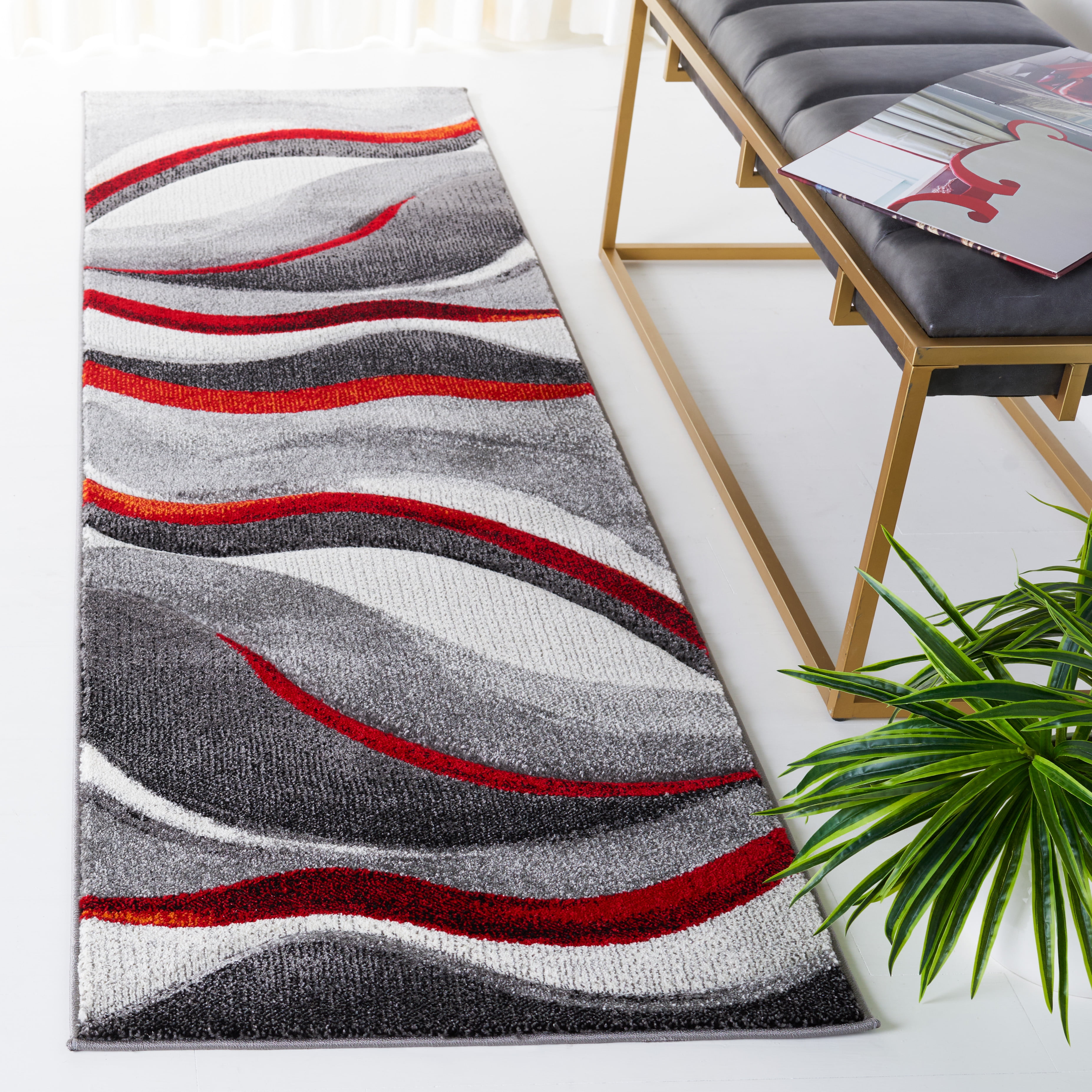 Safavieh Hollywood Mid-Century Abstract Rug, Geometric Bedroom & Living ...