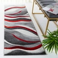 thumbnail image 1 of Safavieh Hollywood Dalton Abstract Runner Rug, Gray/Red, 2'3" x 10', 1 of 11
