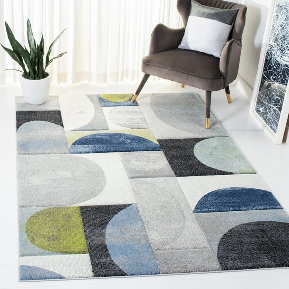 Safavieh Hollywood Damhan Abstract Area Rug, Gray/Blue, 4' x 4' Square