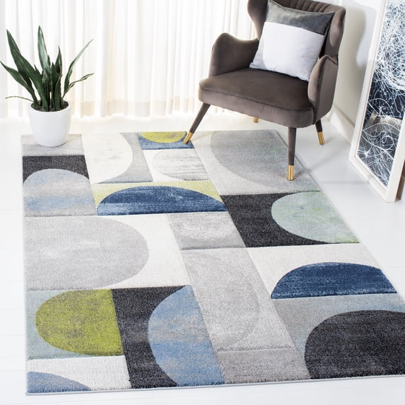Safavieh Hollywood Damhan Abstract Area Rug, Gray/Blue, 4' x 6'