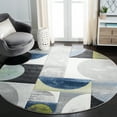 thumbnail image 1 of Safavieh Hollywood Damhan Abstract Area Rug, Gray/Blue, 5'3" x 5'3" Round, 1 of 10
