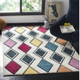 thumbnail image 1 of Safavieh Hollywood Ronni Geometric Area Rug, Ivory/Peacock Blue, 5'3" x 7'6", 1 of 8