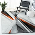 thumbnail image 1 of Safavieh Hollywood Jennifer Abstract Area Rug, Gray/Orange, 6'7" x 6'7" Square, 1 of 11