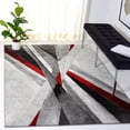 thumbnail image 1 of Safavieh Hollywood Jennifer Abstract Area Rug, Gray/Red, 6'7" x 6'7" Square, 1 of 11