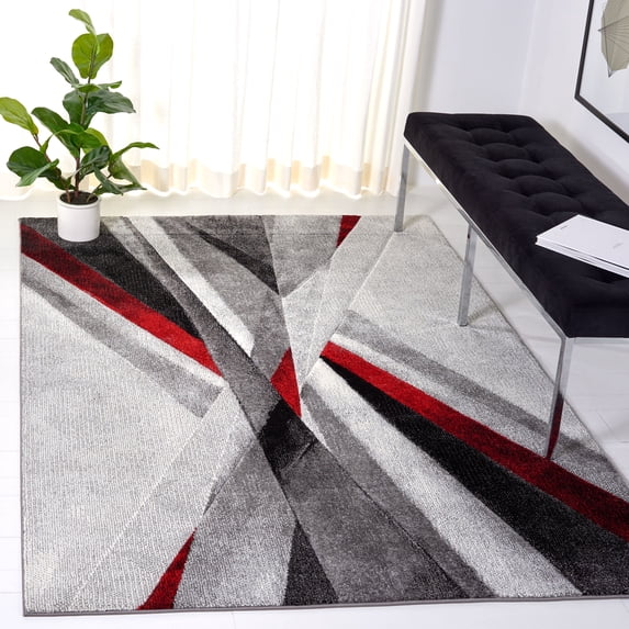 Safavieh Hollywood Jennifer Abstract Area Rug, Gray/Red, 8' x 10'