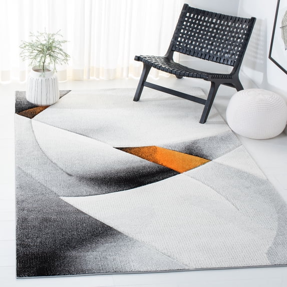 Safavieh Hollywood Joandra Abstract Area Rug, Gray/Orange, 6'7" x 9'
