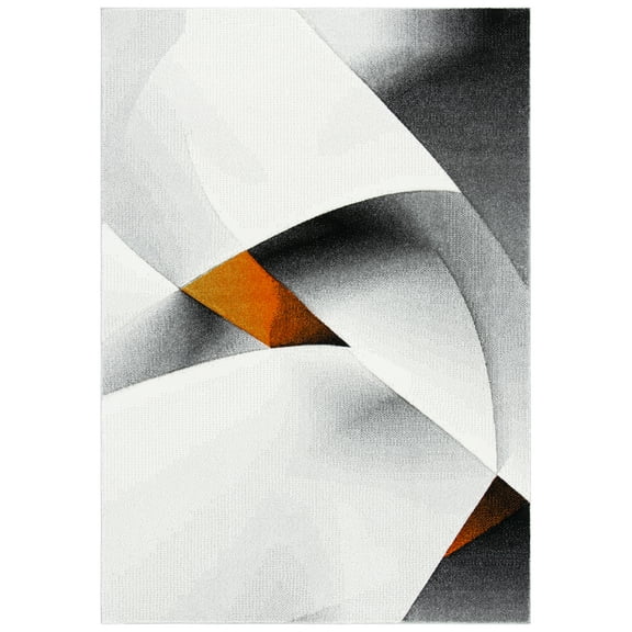 SAFAVIEH Hollywood Joandra Abstract Area Rug, Grey/Orange, 8' x 10'