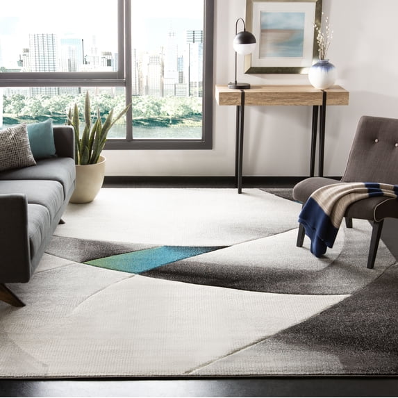 Safavieh Hollywood Joandra Abstract Area Rug, Gray/Teal, 8' x 10'