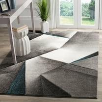 SAFAVIEH Hollywood Nicholas Abstract Area Rug, Grey/Teal, 2'7" x 5'