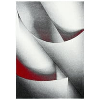 SAFAVIEH Hollywood Salome Abstract Area Rug, Grey/Red, 9' x 12'