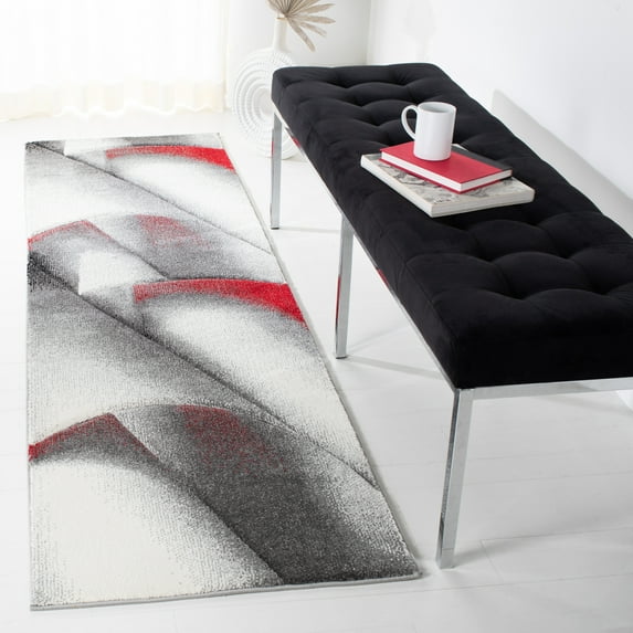 Safavieh Hollywood Salome Abstract Runner Rug, Gray/Red, 2'3" x 8'