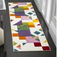 thumbnail image 1 of Safavieh Hollywood Victoria Abstract Runner Rug, Ivory/Rose, 2'3" x 12', 1 of 8
