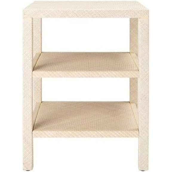 SAFAVIEH Home Collection Apis Light Natural Raffia 2-Shelf Bookcase Accent Table (Fully Assembled) ACC6603A