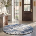 thumbnail image 1 of Safavieh Horizon Konstantinos Abstract Shag Area Rug, Gray/Blue, 6'7" x 6'7" Round, 1 of 12