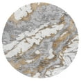 thumbnail image 1 of SAFAVIEH Horizon Konstantinos Abstract Shag Area Rug, Grey/Gold, 8' x 8' Round, 1 of 11