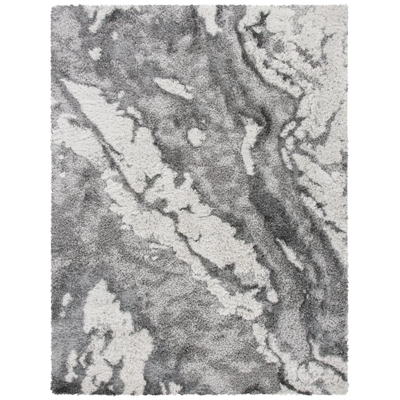 SAFAVIEH Horizon Konstantinos Abstract Shag Area Rug, Grey/Ivory, 10' x 14'