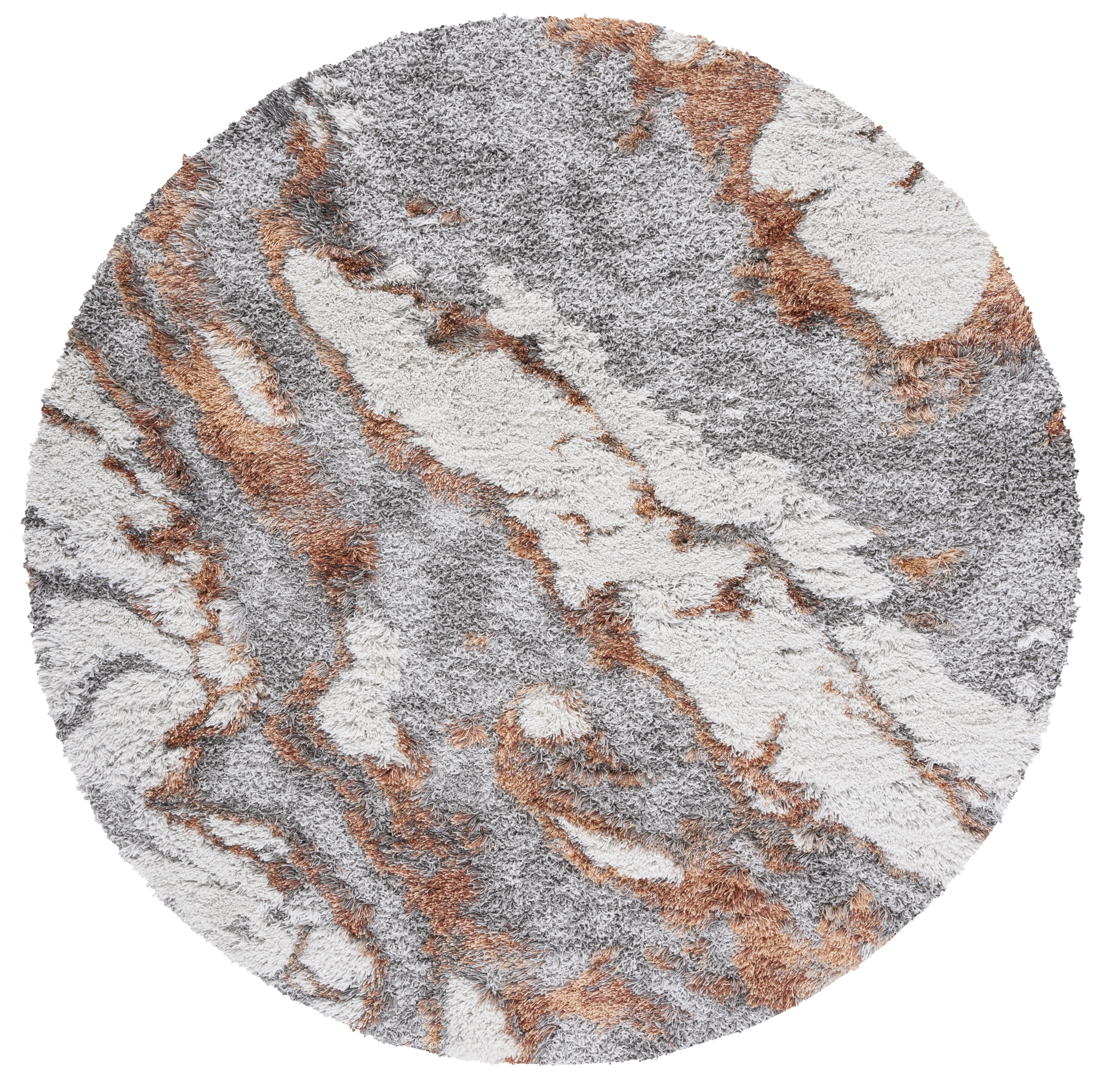 SAFAVIEH Horizon Konstantinos Abstract Shag Area Rug, Grey/Rust, 10' x ...