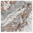 thumbnail image 1 of SAFAVIEH Horizon Konstantinos Abstract Shag Area Rug, Grey/Rust, 5' x 5' Square, 1 of 8