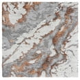 thumbnail image 1 of SAFAVIEH Horizon Konstantinos Abstract Shag Area Rug, Grey/Rust, 9' x 9' Square, 1 of 11