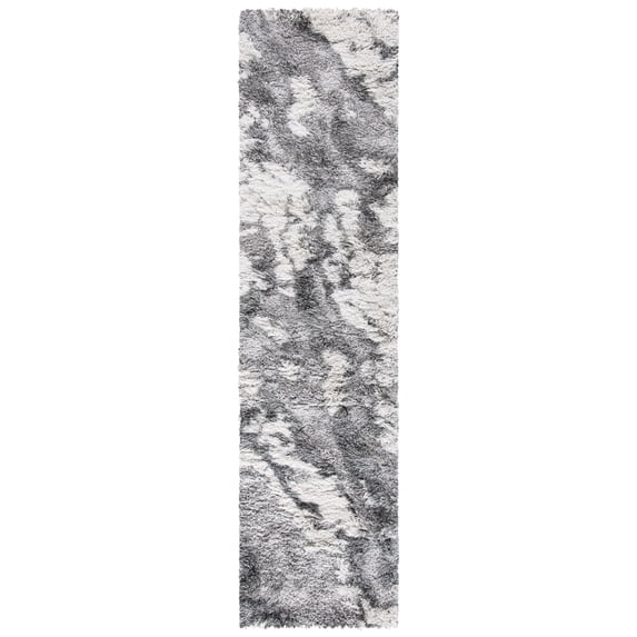 SAFAVIEH Horizon Konstantinos Abstract Shag Runner Rug, Grey/Ivory, 2' x 21'