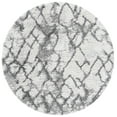 thumbnail image 1 of SAFAVIEH Horizon Milica Abstract Shag Area Rug, Grey/Ivory, 5' x 5' Round, 1 of 7